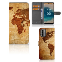 Nokia G22 Flip Cover Wereldkaart - thumbnail