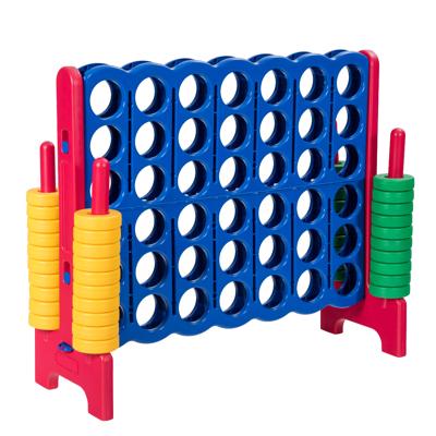 Reuze 4 in Rij Jumbo 4-to-score Reuze Spelreeks 104 cm Hoog voor Binnen en Buiten Spelreeks met 42 Jumbo Ringen & Snelle Schuifregelaar