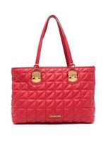 Love Moschino sac à main matelassé à logo - Rouge