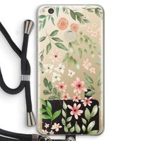 Botanical sweet flower heaven: Huawei Ascend P8 Lite (2017) Transparant Hoesje met koord