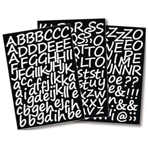 Alfabet letter stickers - 2x - A tm Z - wit - herbruikbaar - 3 cm - hobby/DIY
