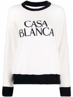 Casablanca pull à logo intarsia - Tons neutres