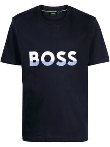 BOSS t-shirt en coton à logo imprimé - Bleu