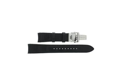 Horlogeband Seiko 5D22-0AD0 / SRG009P2 / L0A0011J0 Leder Zwart 21mm