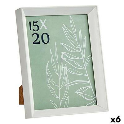Fotolijsten Gift Decor Wit Glas Plastic (6 Stuks)