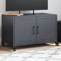Tv-meubel 68x39x43,5 cm koudgewalst staal antracietkleurig
