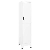Lockerkast 38x45x180 cm staal wit