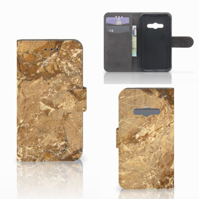 Samsung Galaxy Xcover 3 | Xcover 3 VE | Bookcase | Marmer Creme