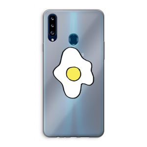 Spiegelei: Samsung Galaxy A20s Transparant Hoesje