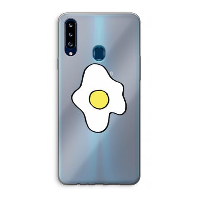 Spiegelei: Samsung Galaxy A20s Transparant Hoesje