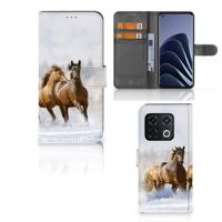 OnePlus 10 Pro | Telefoonhoesje | Met pasjeshouder | Paarden