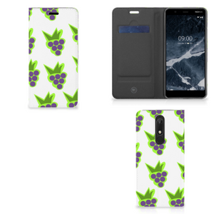 Nokia 5.1 (2018) Flip Style Cover Druiven