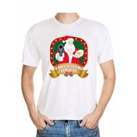 Foute Kerst t-shirt wit X-mas is fucking expensive voor heren - thumbnail