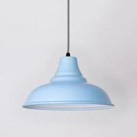Raul baby blauw lampenkap 27cm hanglamp fabriekslamp