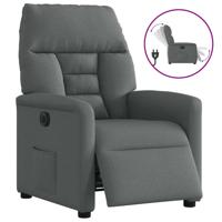Fauteuil elektrisch verstelbaar stof donkergrijs