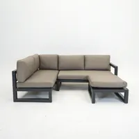 Grosso hoekbank 3 delig L antraciet