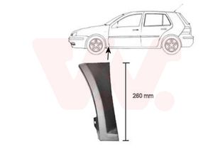 Spatbord VAN WEZEL, Inbouwplaats: Links voor, u.a. fÃ¼r VW