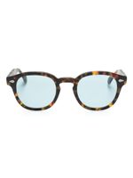 Moscot lunettes de soleil à effet écailles de tortue - Marron