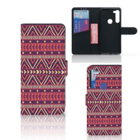 Motorola G8 Power Telefoon Hoesje Aztec Paars - thumbnail