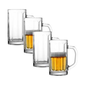 Uniglass Bierpullen Nicol - 4x stuks - 0,5 liter - glas - bierglas - halve liter