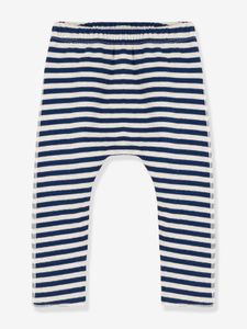 Gestreepte babybroek in tubing - PETIT BATEAU blauw