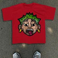 Bon&Bon EMRG Men's Graphic Print Casual T-Shirt - White Polyester Tee Red / S