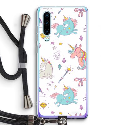 Fantasiewereld: Huawei P30 Transparant Hoesje met koord