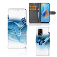 OPPO A74 4G | Telefoonhoesje | Met pasjeshouder | Vlinders