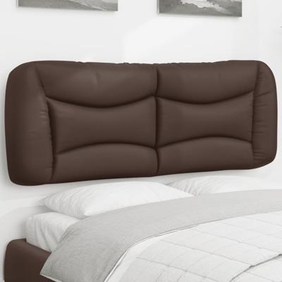Hoofdbordkussen 120 cm kunstleer bruin