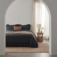 Wasbaar Lazy Dekbed Zonder Overtrek - Zonder Overtrek Ruffles - Antraciet - Dekbed-Discounter.nl