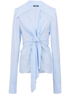 Balmain chemise en coton à carreaux vichy - Bleu