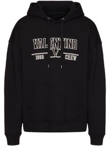 Valentino Garavani hoodie en coton à logo brodé - Noir