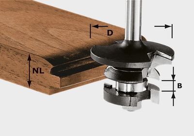 Festool Accessoires HW S8 D43/21 A/KL Contraprofielfrees | 491130