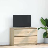 Tv-meubel 80x35x54 cm spaanplaat sonoma eikenkleurig