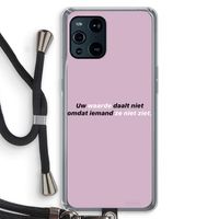 uw waarde daalt niet: Oppo Find X3 Transparant Hoesje met koord