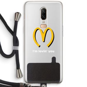 I'm lovin' you: OnePlus 6 Transparant Hoesje met koord