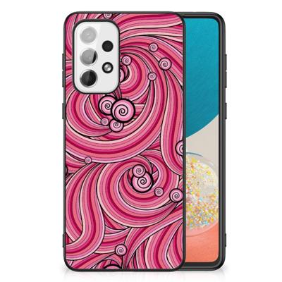 Samsung Galaxy A73 Leuk Telefoonhoesje Swirl Pink