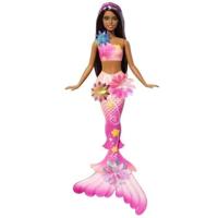 Barbie - Magische Bloemenzeemeermin - Pop met lang bruin haar - Barbie - JDM73