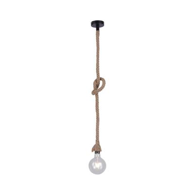 Just Light Hang touwlampRope zwart met bruin - 15481-18