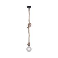 Just Light Hang touwlampRope zwart met bruin - 15481-18