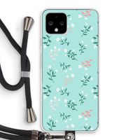 Small white flowers: Pixel 4 Transparant Hoesje met koord
