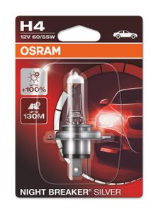 OSRAM 64193NBS Halogeenlamp Night Breaker Silver H4 60/55 W 12 V