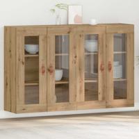Wandkasten Set van 2 Ambachtelijk Eiken 69,5 x 34 x 90 cm Geengineerd Hout