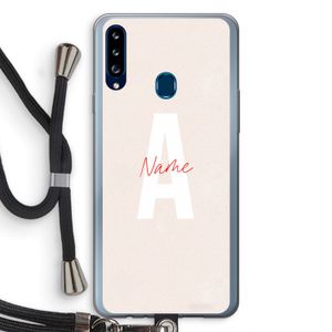 Strawberry Milkshake: Samsung Galaxy A20s Transparant Hoesje met koord