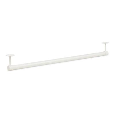 Witte kledingroede Ø32 mm - dichte afstandsteunen - per meter Witte kledingroede Ø32 mm - dichte afstandsteunen - per meter