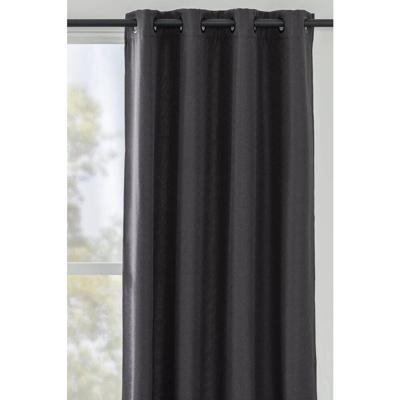 1+1 Gratis Leen Bakker - Gordijn Dion - Antraciet - 140x280 Cm (1 Stuk) - Polyester - Grijs