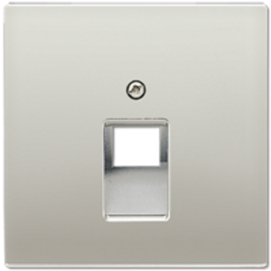 Jung LS990 centraalplaat voor UAE RJ45 1-voudig edelstaal ES2969-1UA