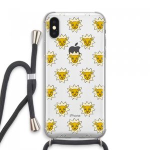 Leeuwenkoppen: iPhone XS Max Transparant Hoesje met koord
