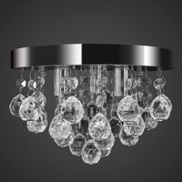 Plafondlamp kroonluchterontwerp kristal chroom - thumbnail
