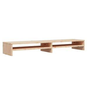 The Living Store Monitorstandaard - Grenenhout - 100 x 24 x 13 cm - Opbergfunctie